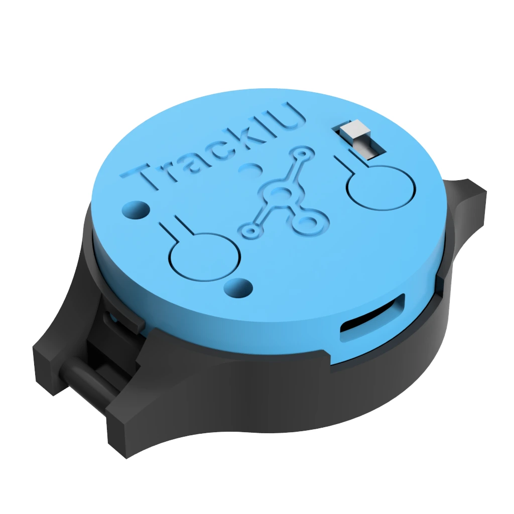 Render of the closed TrackIU node, three-quarter view