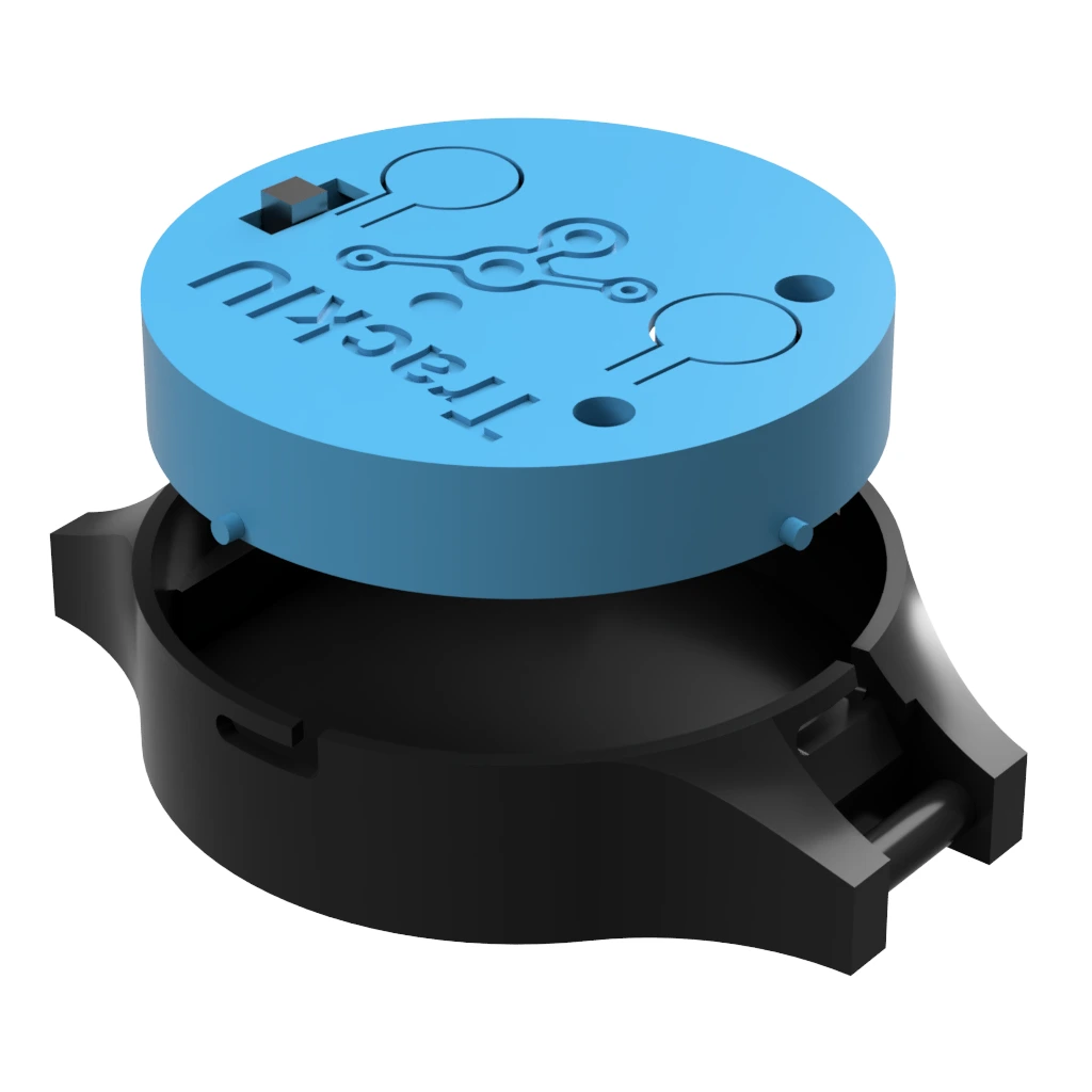 Render of the assembled node, three-quarter view from the other side