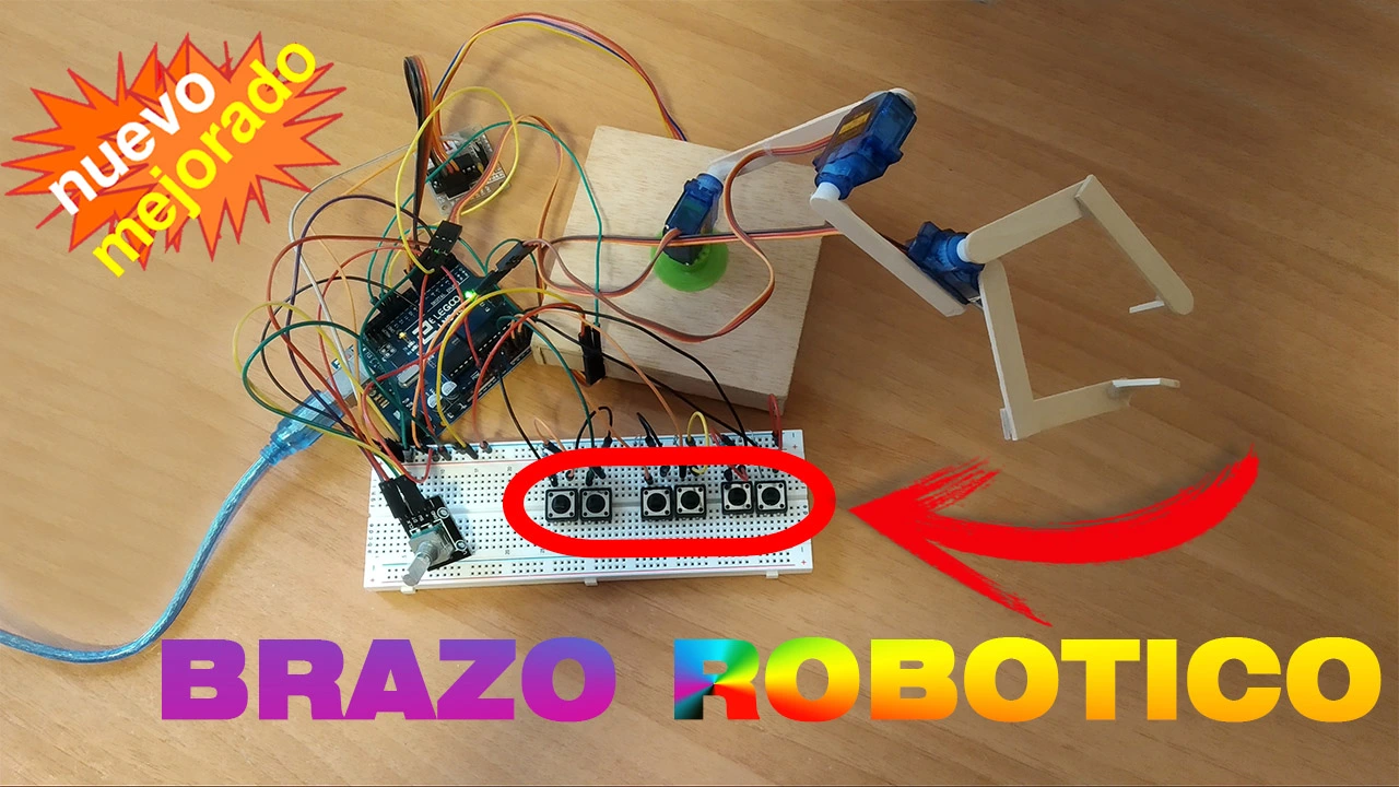 Proyecto Brazo robótico con Arduino 14 brazo robotico controlado por botones arduino