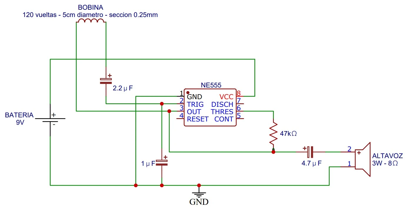 detector de metales esquematico