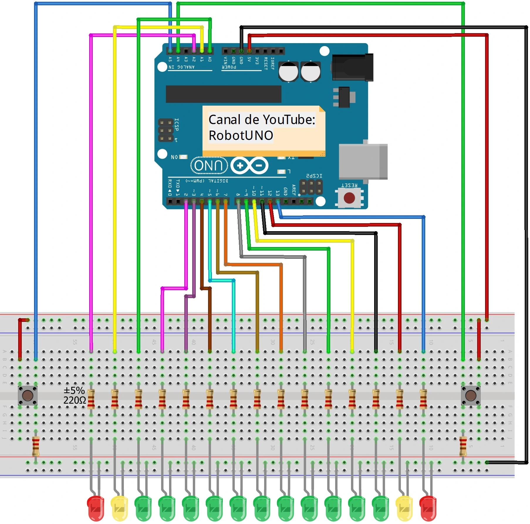 Juego con Arduino: "Ping-Pong" 9 esquema Fritzing ping pong bb