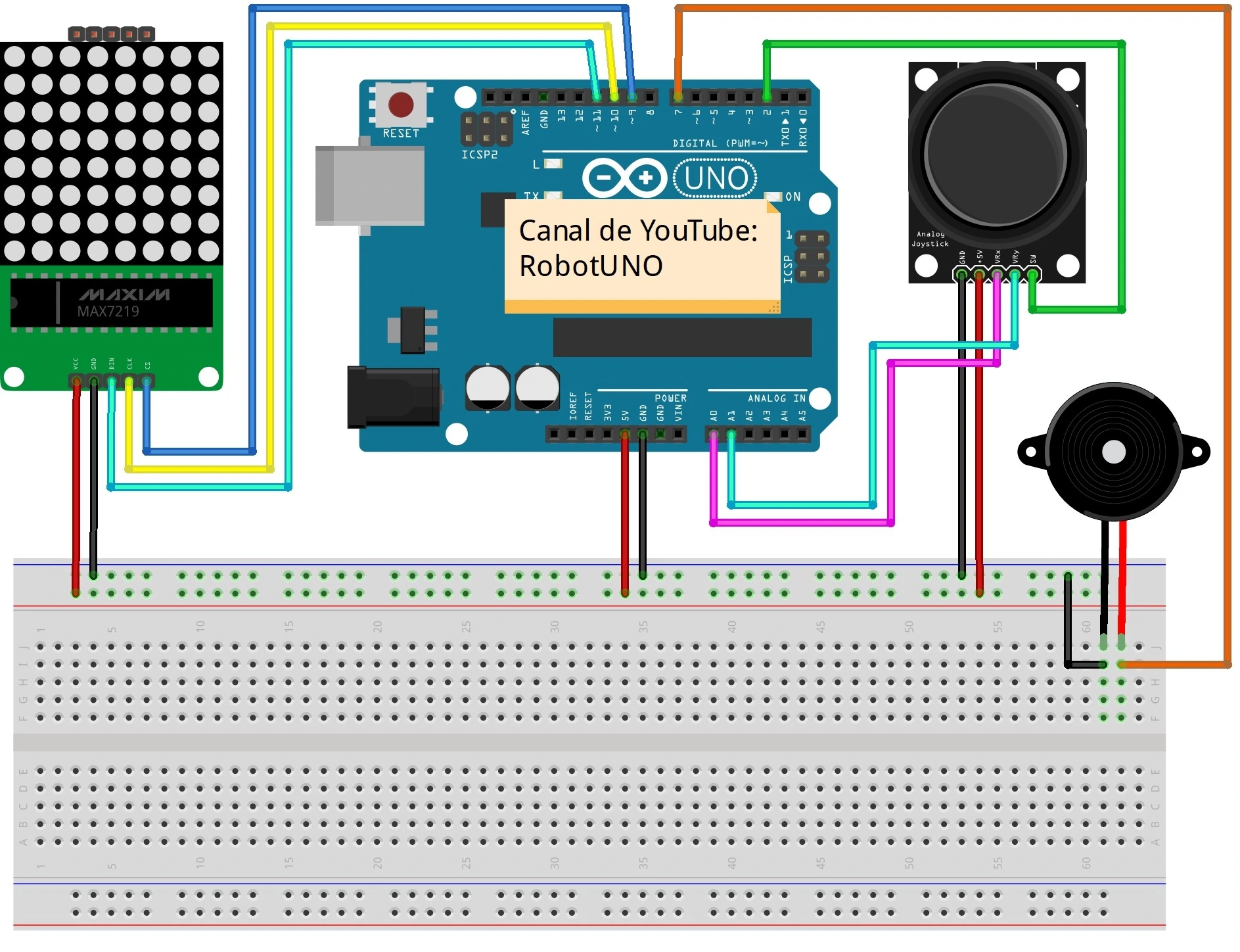 Juego con Arduino: "Snake game con una matriz 8x8" 8 esquema conexiones arduino snake game juego serpiente