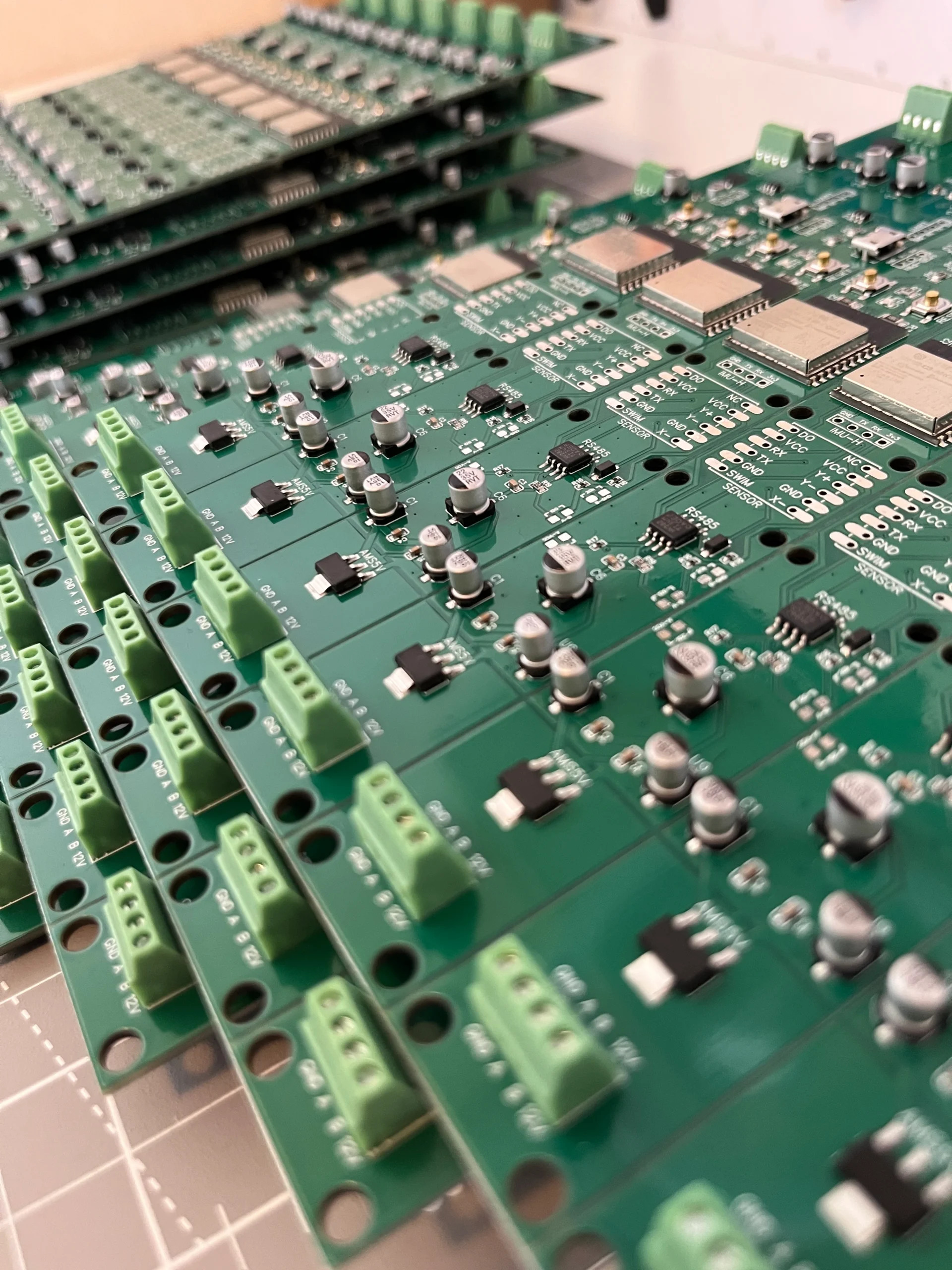 Detalle de las PCB de los nodos sensores