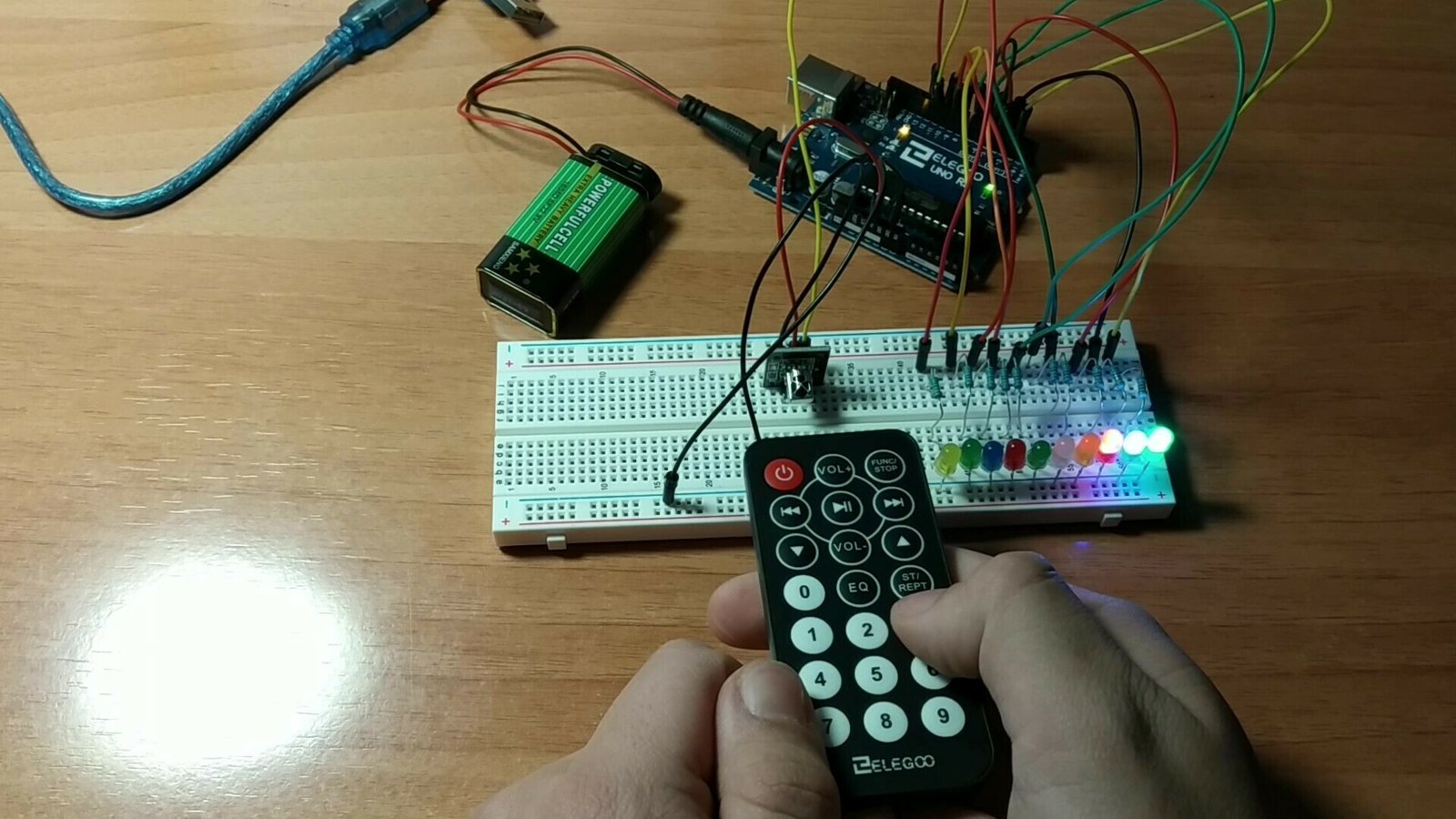 proyecto LEDs con mando a distancia