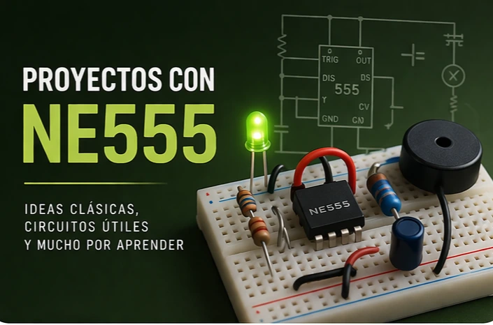 Proyectos de electr&oacute;nica con circuito integrado NE555