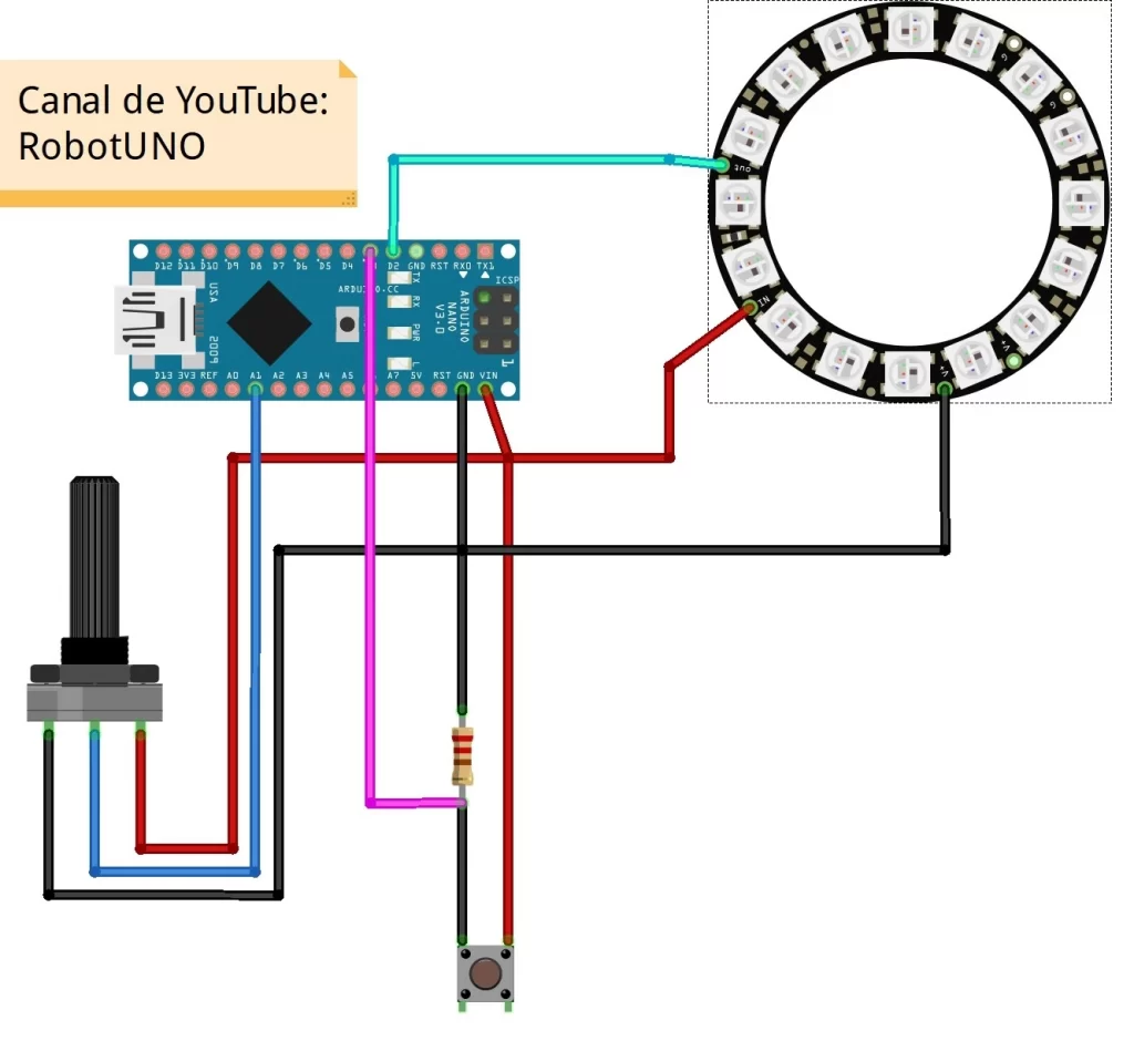 esquema de conexiones arduino lampara